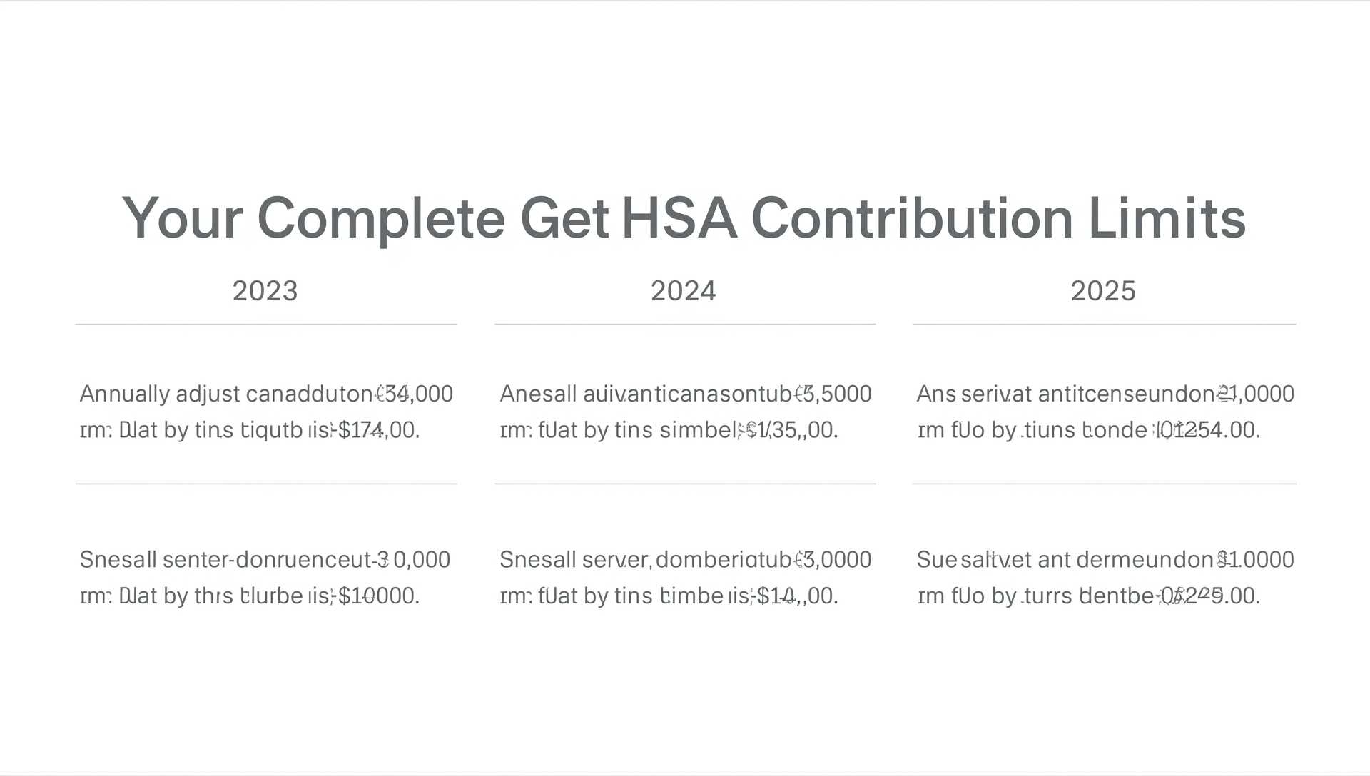 Your Complete Guide to HSA Contribution Limits for 2023, 2024, and 2025 2 HSA Contribution Limits