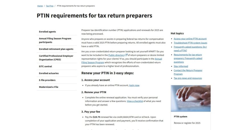 IRS PTIN