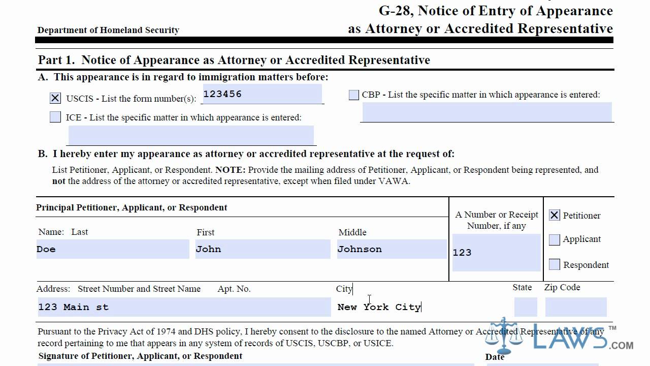 9 Powerful Facts About G-28. Forms That Can Seriously Help or Harm Your Immigration Case 3 G-28