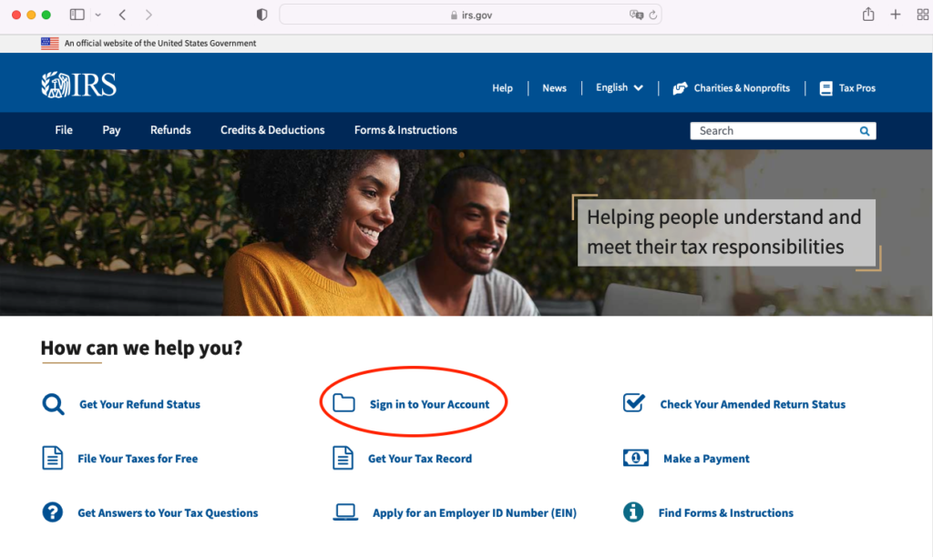 IRS Online Account
