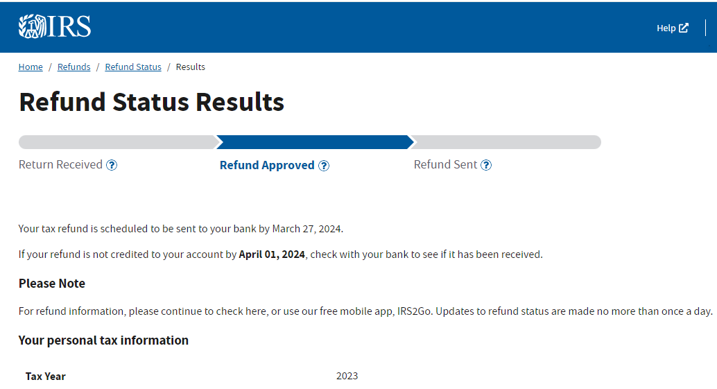 IRS Tax Refund Status